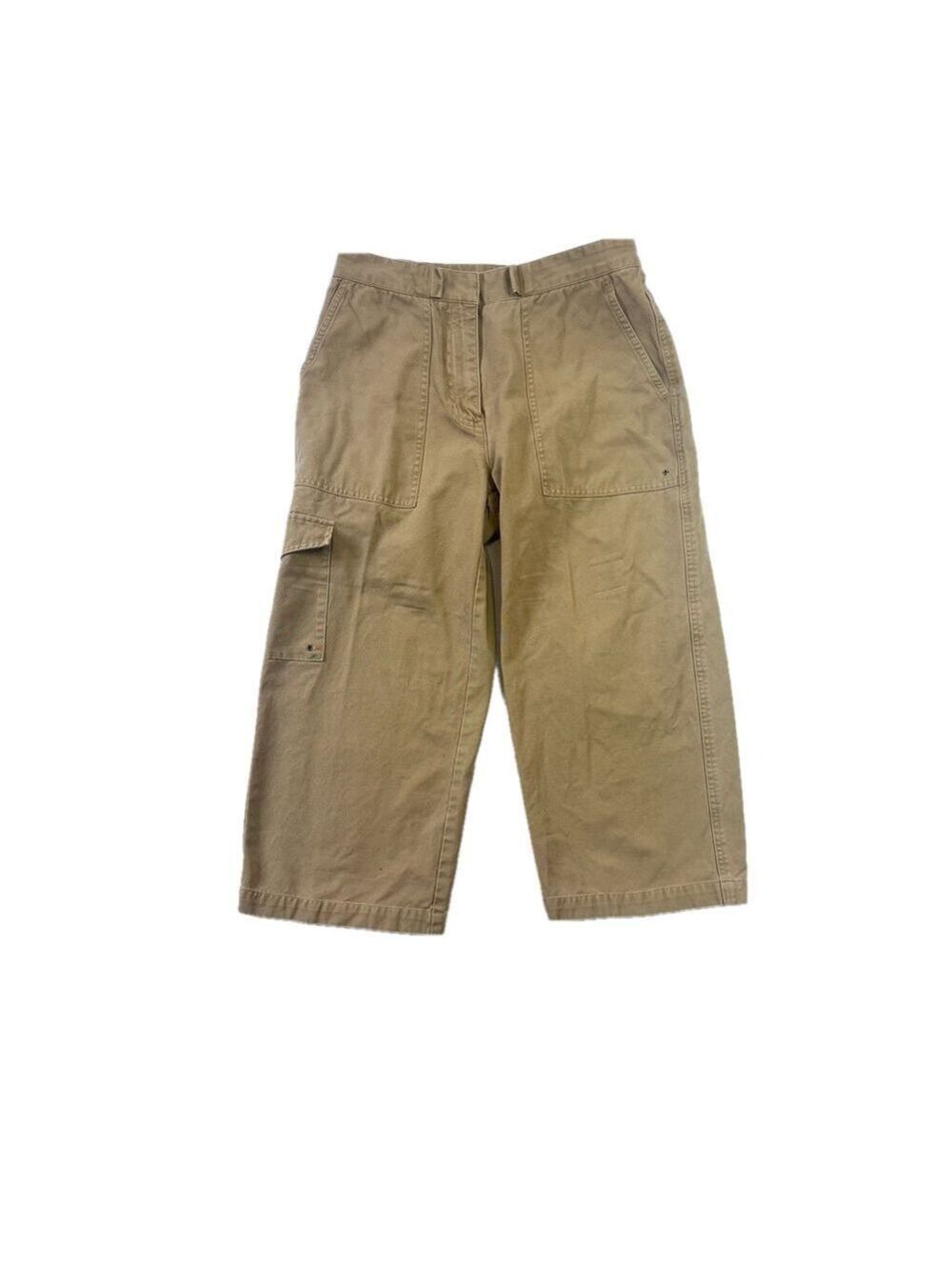 Ralph Lauren RL Pants Womens Size 6 Straight Leg Crop Tan Safari Cargo Pockets